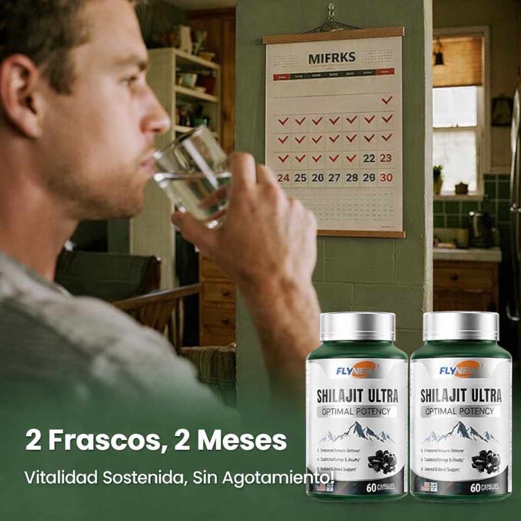 Shilajit Potencia Ultra Óptima-Extracto de Shilajit con L-Arginina