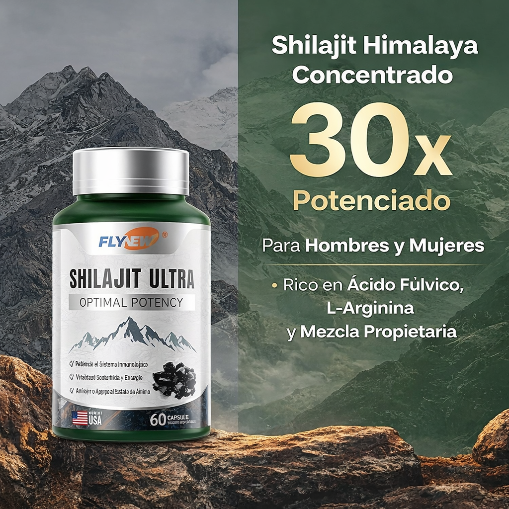 Shilajit Potencia Ultra Óptima-Extracto de Shilajit con L-Arginina